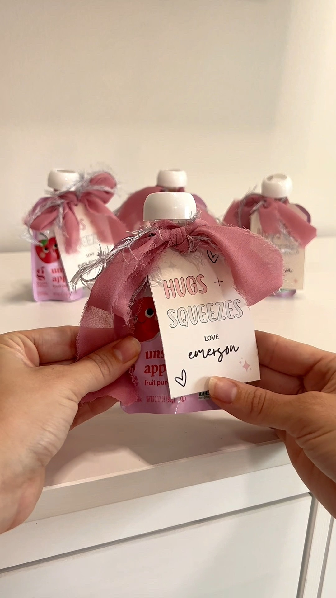 Valentines class favors applesauce pouches #Valentines #classfavors 

#LTKKids

#LTKGiftGuide #LTKKids #LTKHoliday