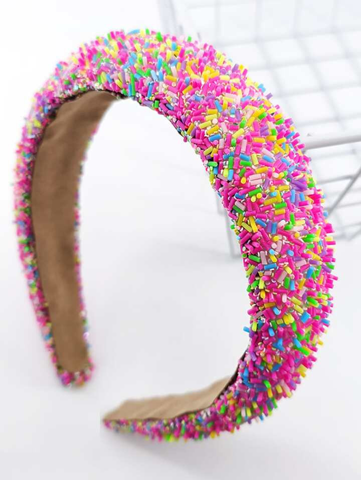 1pc Colorful Acrylic Donut Hair Hoop, Sweet, Fashionable, And Personalized Headwear, With Colorfu... | SHEIN