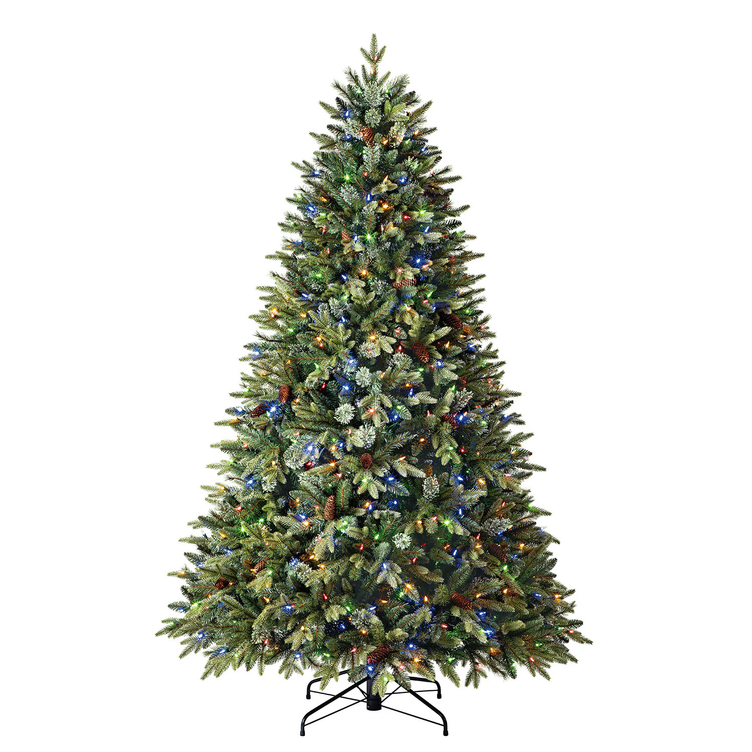 Holiday Living 7.5-ft Hayden Pine Pre-Lit LED Artificial Christmas Tree | Lowe's