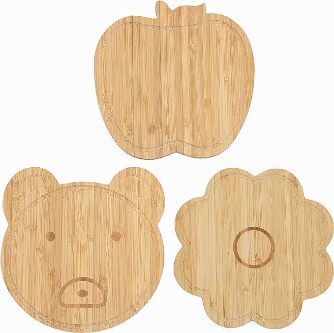 smartified Small Cutting Boards, Sustainable Bamboo Wood, Multipurpose as Kids’ Plates and Kitc... | Amazon (US)