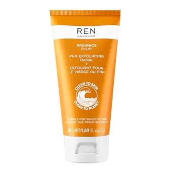 REN Clean Skincare PHA Polyhydroxy Acid Exfoliating Facial - Gentle Brightening Exfoliator for Fa... | Amazon (US)