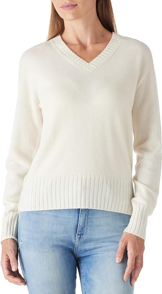 SOPHIA YANG Women's 100% Cashmere Sweater V-Neck Long Sleeve Knit Pullover | Amazon (US)