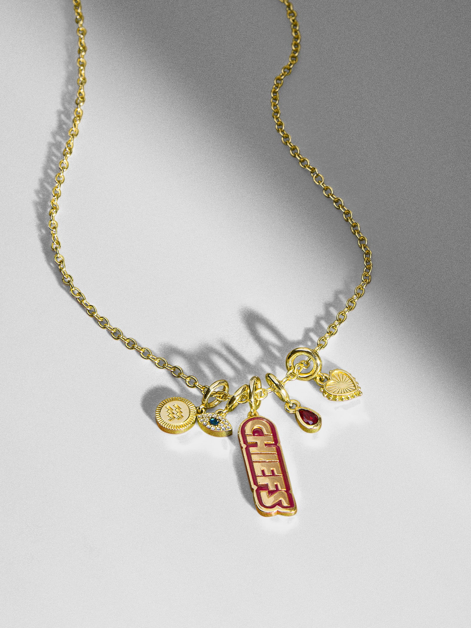 WEAR By Erin Andrews x BaubleBar Kansas City Chiefs Cluster Charm - Kansas City Chiefs | BaubleBar