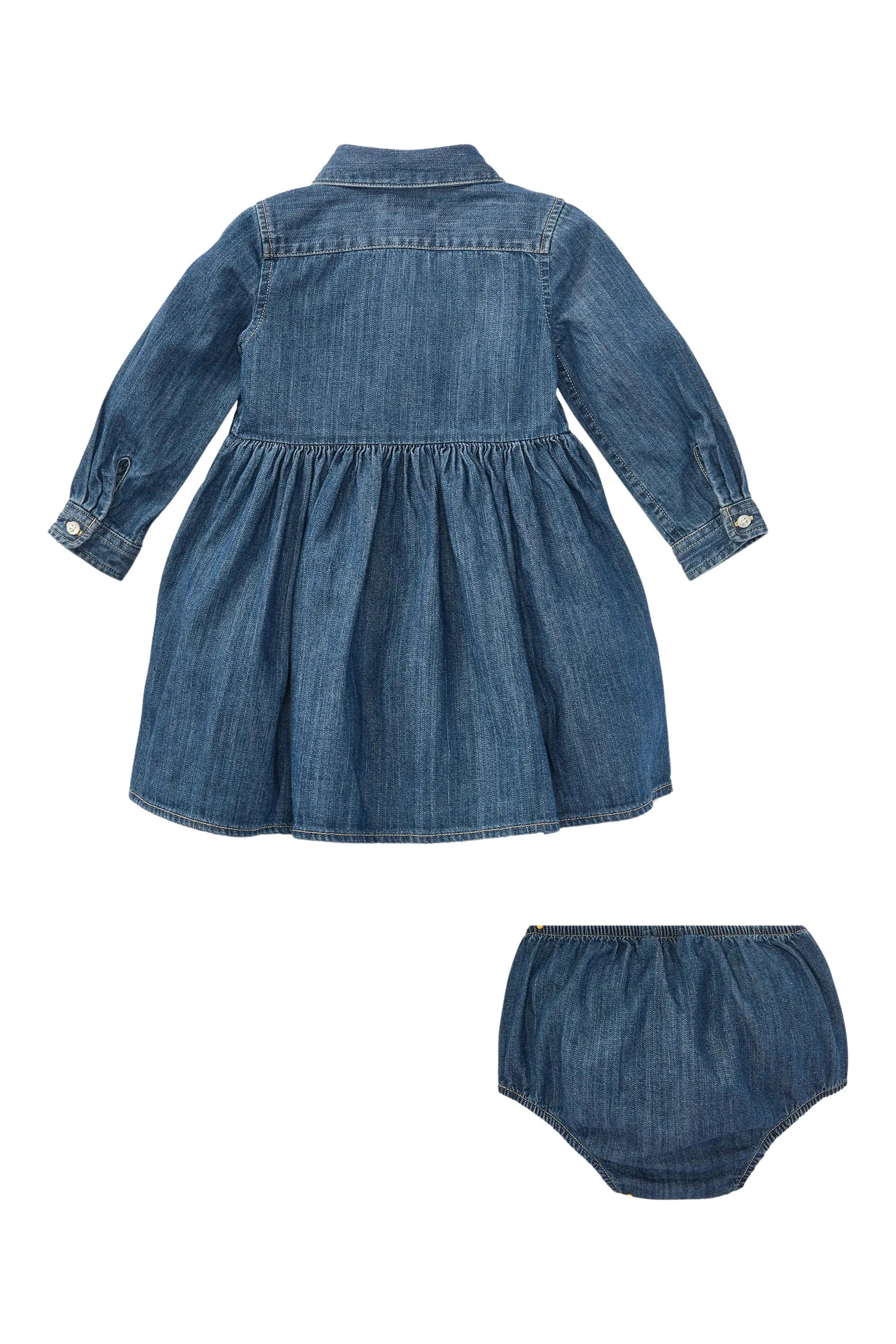 Long Sleeve Denim Shirtdress & Bloomers (Women) | Nordstrom | Nordstrom