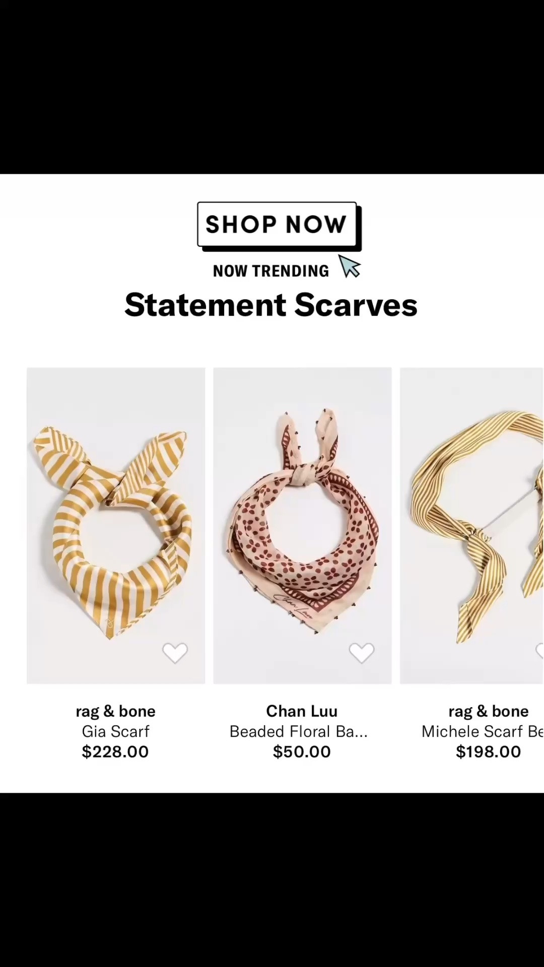 ✨ NOW TRENDING!!  ✨
Statement scarfs 👌🏻😍🤎🍂

These scarfs from.@Shopbop are such a good way to elevate LITERALLY any outfit and look TOTALLY put together without actually being put together! 😜 

Wear as a head piece, over the shoulder, around your waist or adorned on your purse - these scarves are SO VERSATILE!! And Pretty! 

Tap below to shop the NEW and save this post to come back to throughout it Fall 👇🏻🔗🛒


#trending fashion
#statement scarves 
#trending accessories
#fall fashion
#shopbop fashion find
#silk scarf
#burberry scarf
#elevated style
#accessories 
#kerchief
#fall outfit inspo
#western scarf
#western style 
#western outfit 
#Rag & Bone
#Mother
#striped scarf
#floral scarf
#botanical scarf
#plaid scarf
#designer fashion 
#Madewell
#ootd
#trending
#LTKVideo

#LTKootd #LTKSeasonal #LTKOver40