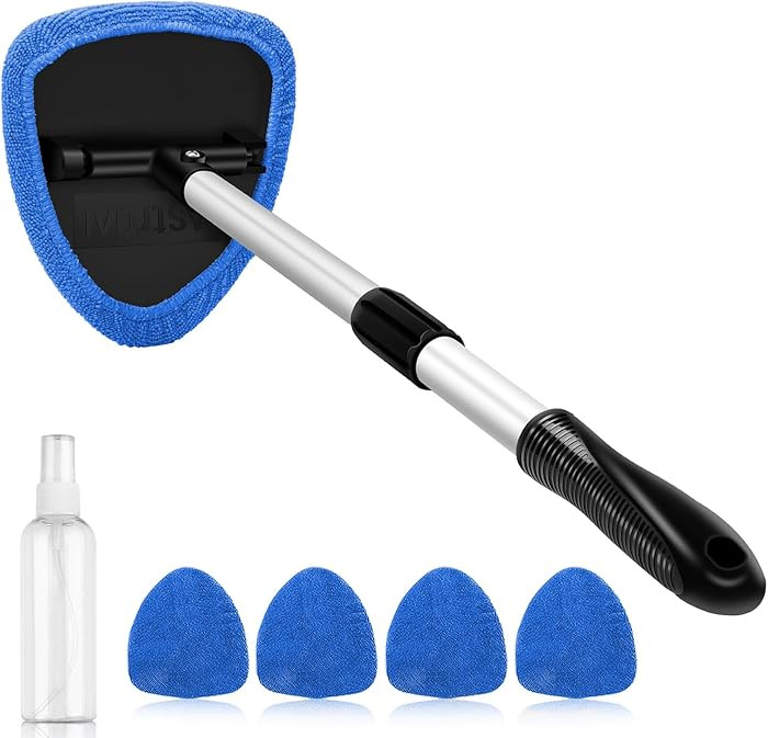 AstroAI Windshield Cleaner Tool, Car Interior Detailing Cleaning Kit with Extendable Handle and 4... | Amazon (US)