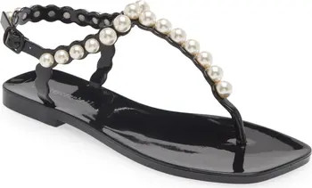 Pearlesque Imitation Pearl Ankle Strap Sandal (Women) | Nordstrom