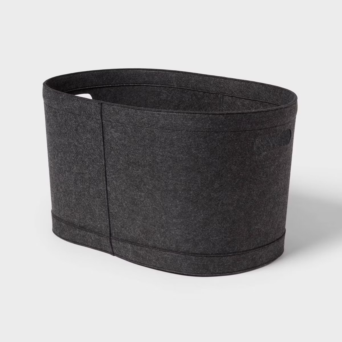 1.5bu Felt Laundry Basket Black - Brightroom™: Heavy Duty Clothes Basket, Polyester, 2 Handles,... | Target