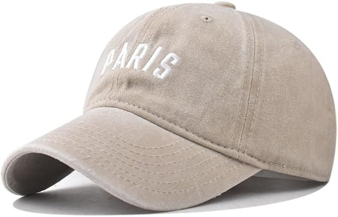 Vintage Paris Cotton Baseball Cap Fashion Men Women Sports Outdoor Sun Casual Hat | Amazon (US)