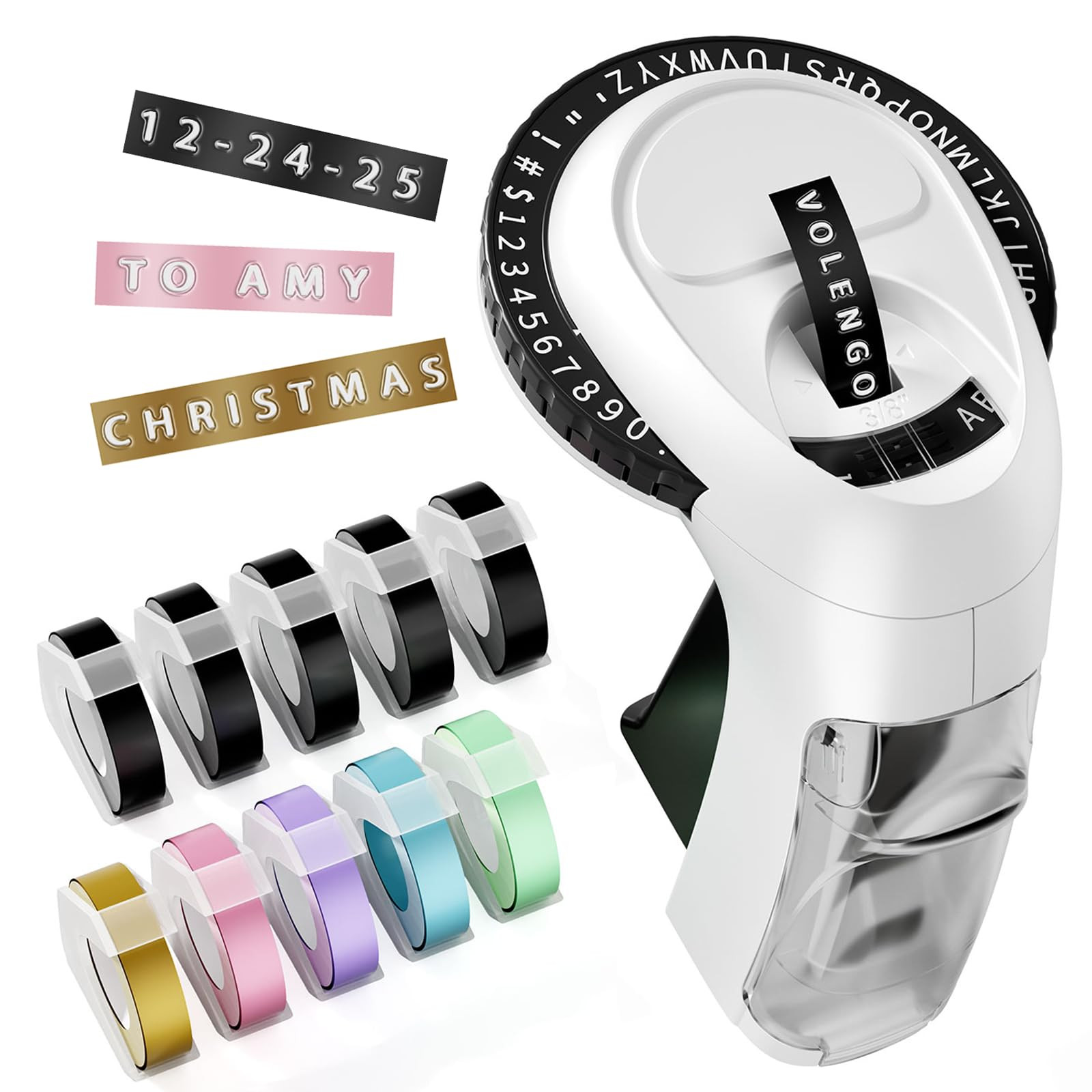 Embossing Label Maker, 10-Roll Color 3D Embossed Tapes, Scrapbook Supplies Junk Journal Kits, Ret... | Amazon (US)