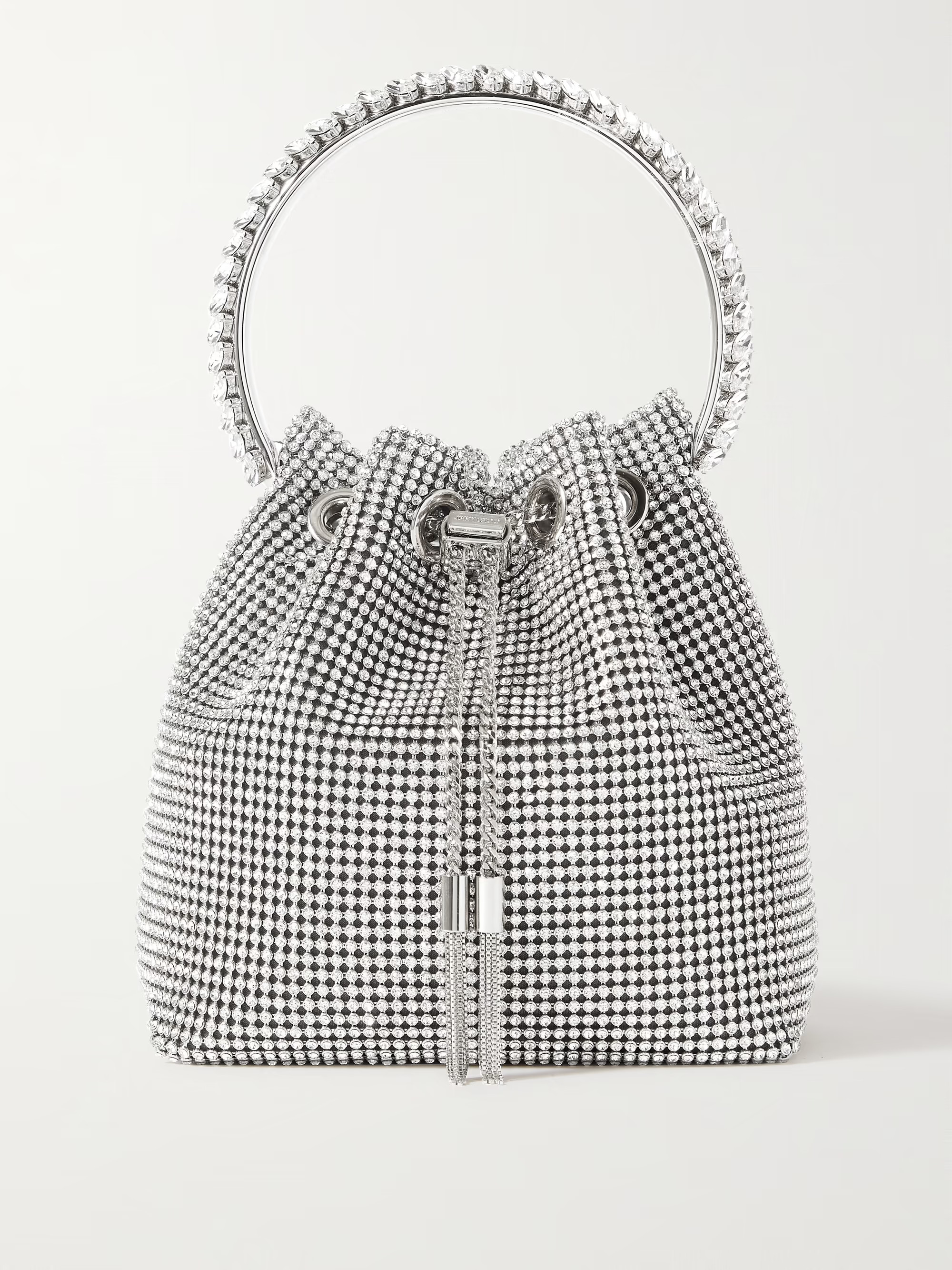 Bon Bon crystal-embellished satin bucket bag | NET-A-PORTER (UK & EU)