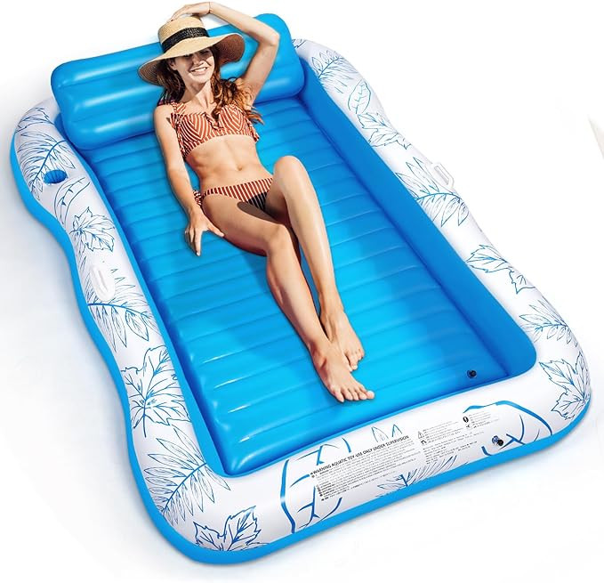 Amazon.com: Inflatable Adult Pool Lounger Float - BAIAI Large Beach Sun Tanning Floats Raft Sunba... | Amazon (US)