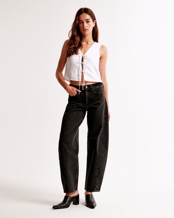 Mid Rise Barrel Pant | Abercrombie & Fitch (US)