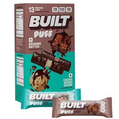 Built Bar Puff & Chunk Protein Bars, Variety Pack (13 ct.) | Sam's Club