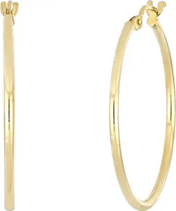 14K Gold Thin Classic Gold Hoop Earrings | Nordstrom