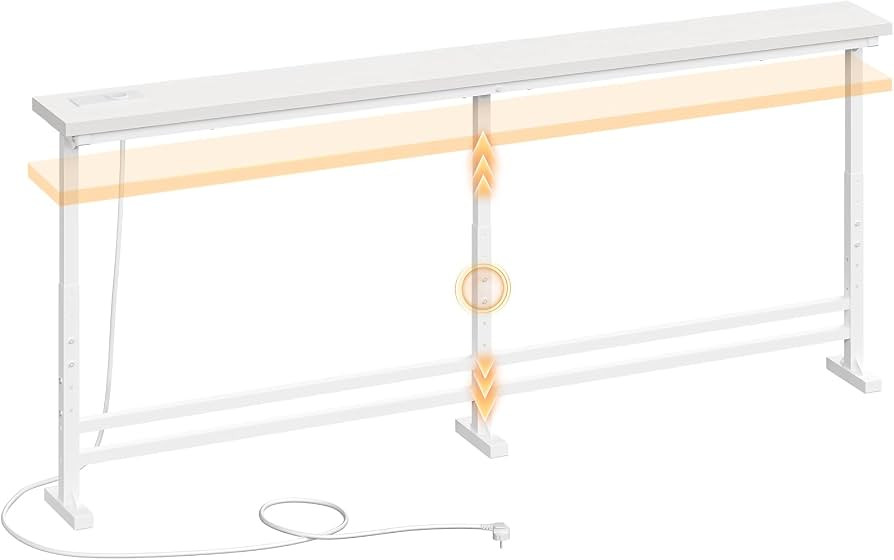 YATINEY Konsolentisch schmal, schmaler Flurtisch, 180 cm Langer Eingangstisch, 1 AC, 1 USB-A, 1 T... | Amazon (DE)
