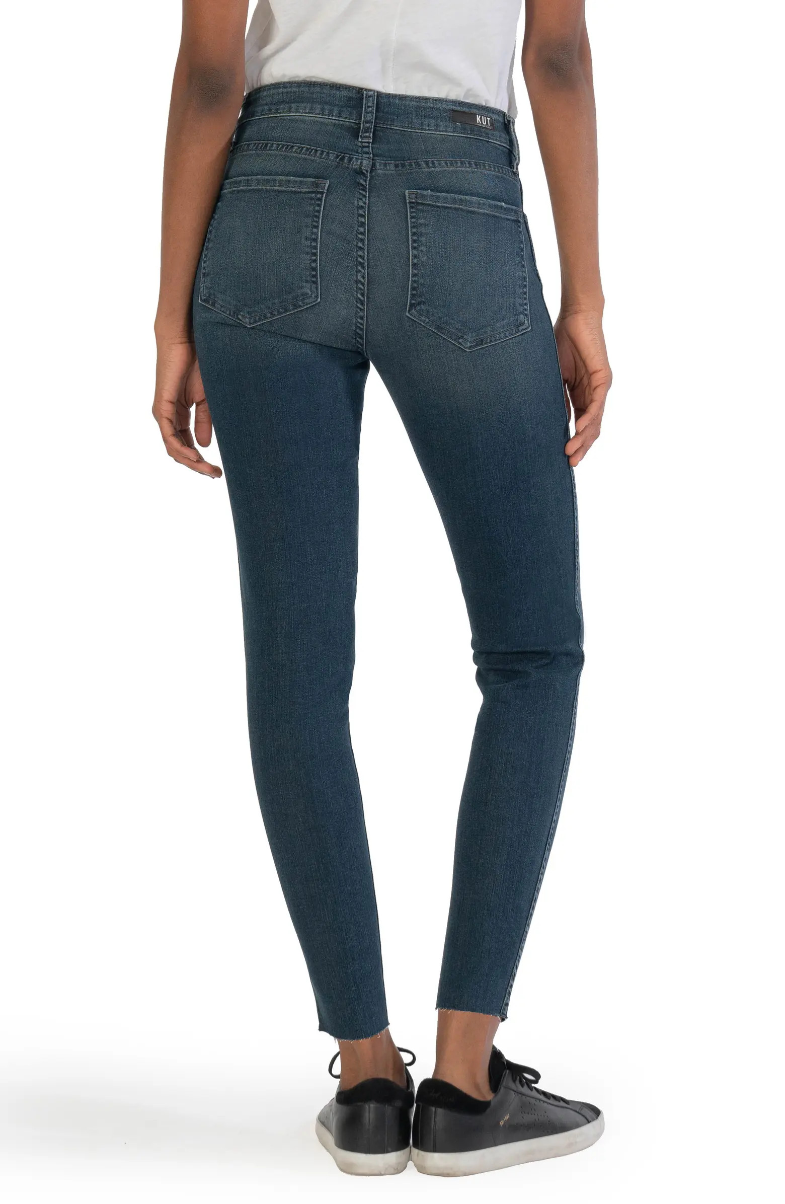Donna Fab Ab High Waist Raw Hem Ankle Skinny Jeans | Nordstrom