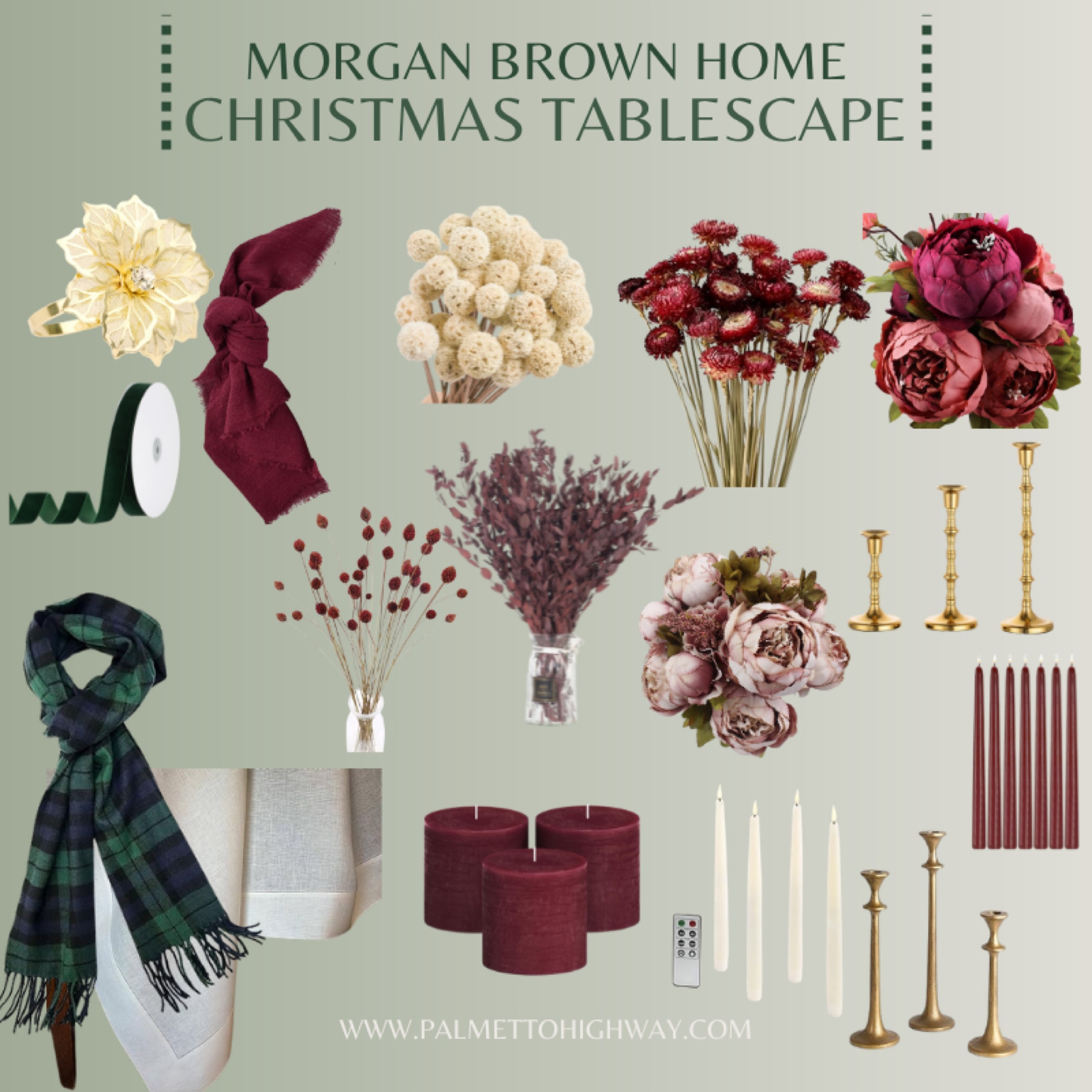 Elevate your holiday table on Amazon! A fusion of real & faux, blending burgundy, green, cream, and the warm glow of candles. 🍂✨ #HolidayTablescape #SeasonalStyling DeckTheHalls

#LTKhome #LTKHoliday #LTKSeasonal