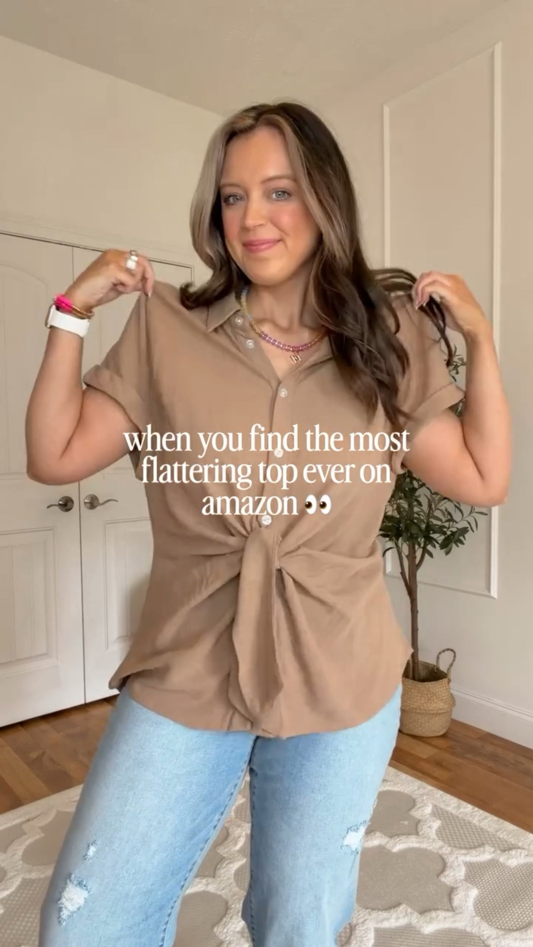 Ultra flattering linen blend top from Amazon! 👏🏻✨💗 So good for summer!!! Follow @maciejade for more midsize outfits & fashion 🫶🏻 

linen top | amazon tops | midsize style | midsize body | size 10
| size 12 | midsize fashion | casual style | style over 30 | easy outfits | everyday outfits | midsize outfits

#LTKootd #LTKMidsize #LTKSeasonal
