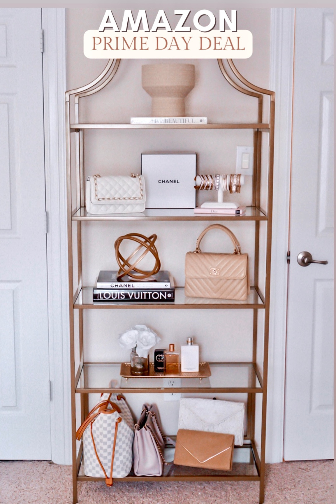 Amazon prime day deal — only $127 for 5-tier gold bookshelf from Amazon // home decor, office furniture, cloffice 

#LTKsalealert #LTKhome #LTKstyletip