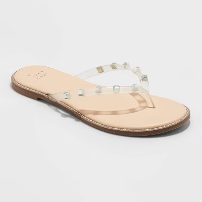 Women's Sloan Studded Flip Flop Sandals - A New Day™ | Target