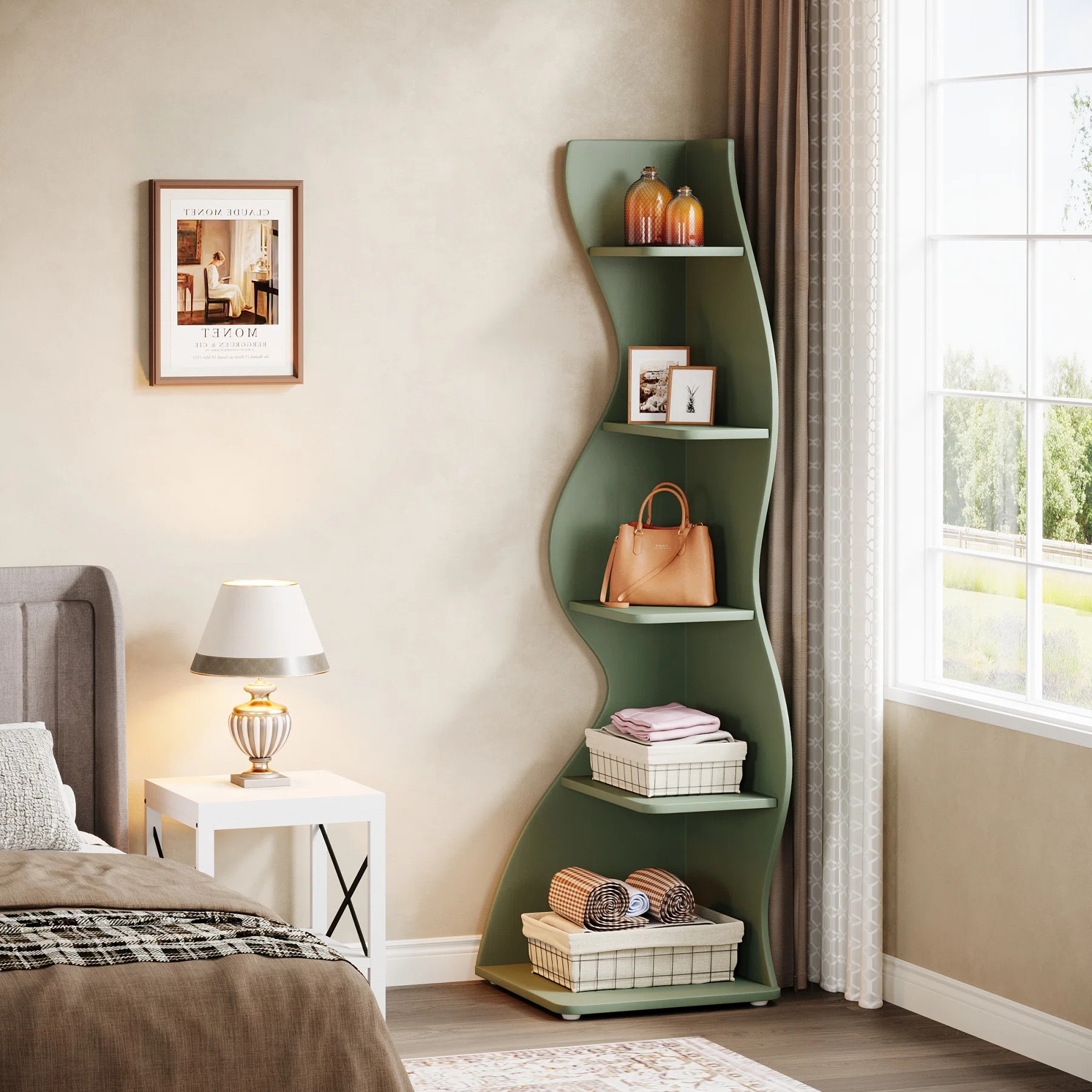 Arhab Corner Bookcase | Wayfair North America