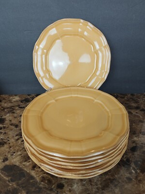 Set Of 8 Noble Excellence Toscano Yellow 10 3/4" Dinner Plates  | eBay | eBay US