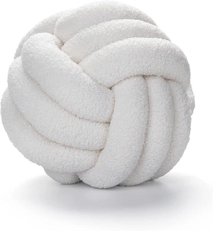 Amazon.com: Uvvyui Knot Pillow Ball, Soft Home Decorative Pillows Round Throw Pillow, Handmade Kn... | Amazon (US)