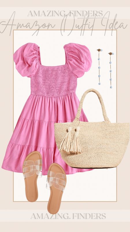 
Resort wear,
Spring break wear,
Easter Dress,
Vacation wear,
Holiday break outfit,
Amazon must haves,
Amazon finds,
Pink Dress,
Hand bag beach bag,
Fashion,
Shoes,
Sandals,
ZESICA Women's 2023 Boho Summer Square Neck Puff Sleeve Off Shoulder Smocked Tiered Casual A Line Short Mini Dress
The Drop Women's Monika Flat H-Band Slide Sandal,
Mar Y Sol Women's Milos Bag,
LOKLIFFAI 925 Sterling Silver Threader Earrings Pearl Ball Drop Long Chain Earrings for Women and Girls.

#LTKtravel #LTKstyletip #LTKitbag