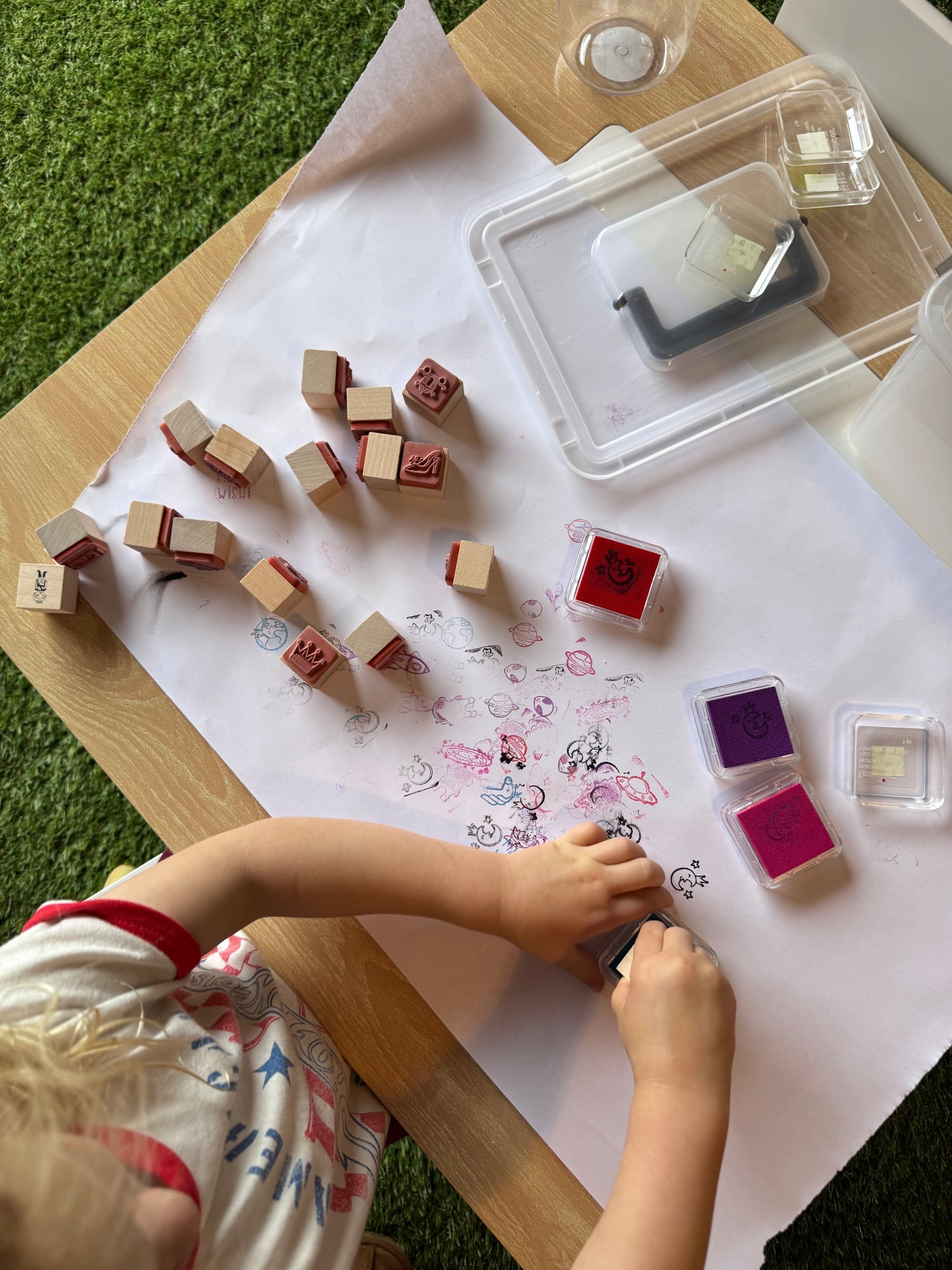 Stamps are all on sale at Michael’s! Such a great after school activity 