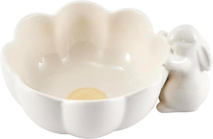 Bico White Easter Bunny Ceramic Candy Bowl, Handcrafted, Microwave & Dishwasher Safe, for holding... | Amazon (US)