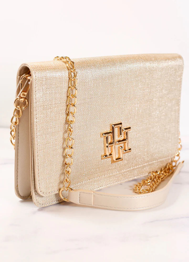 Bryn Champagne Straw Crossbody | Caroline Hill