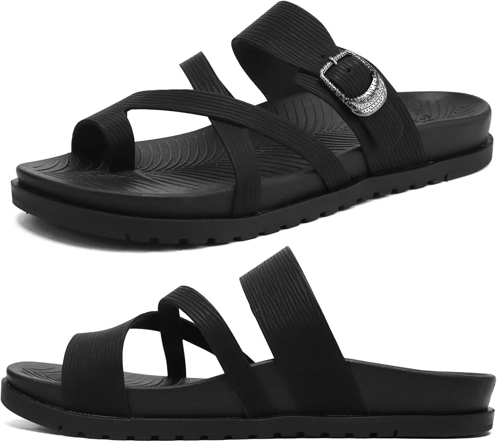 KuaiLu Womens Slides Sandals with Plantar Fasciitis Arch Support | Amazon (CA)