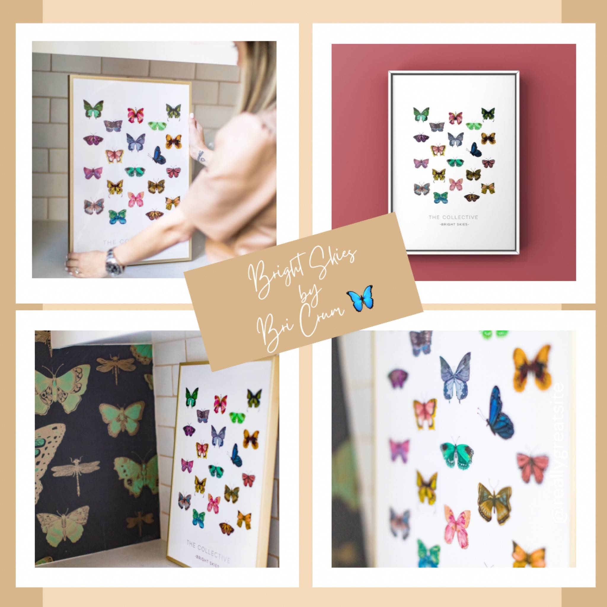 Bright Skies is part of The Collective by Bri Crum. Watercolor butterflies individually designed into one piece of custom art. This print is available in several sizes and printed on high-quality art paper. Perfect for a girl’s room, dorm room, or the butterfly lover in your life! 🦋 Please message me or email info@bricrum.com for pricing and info! Customization available, too! 

#LTKBaby #LTKKids #LTKFindsUnder50