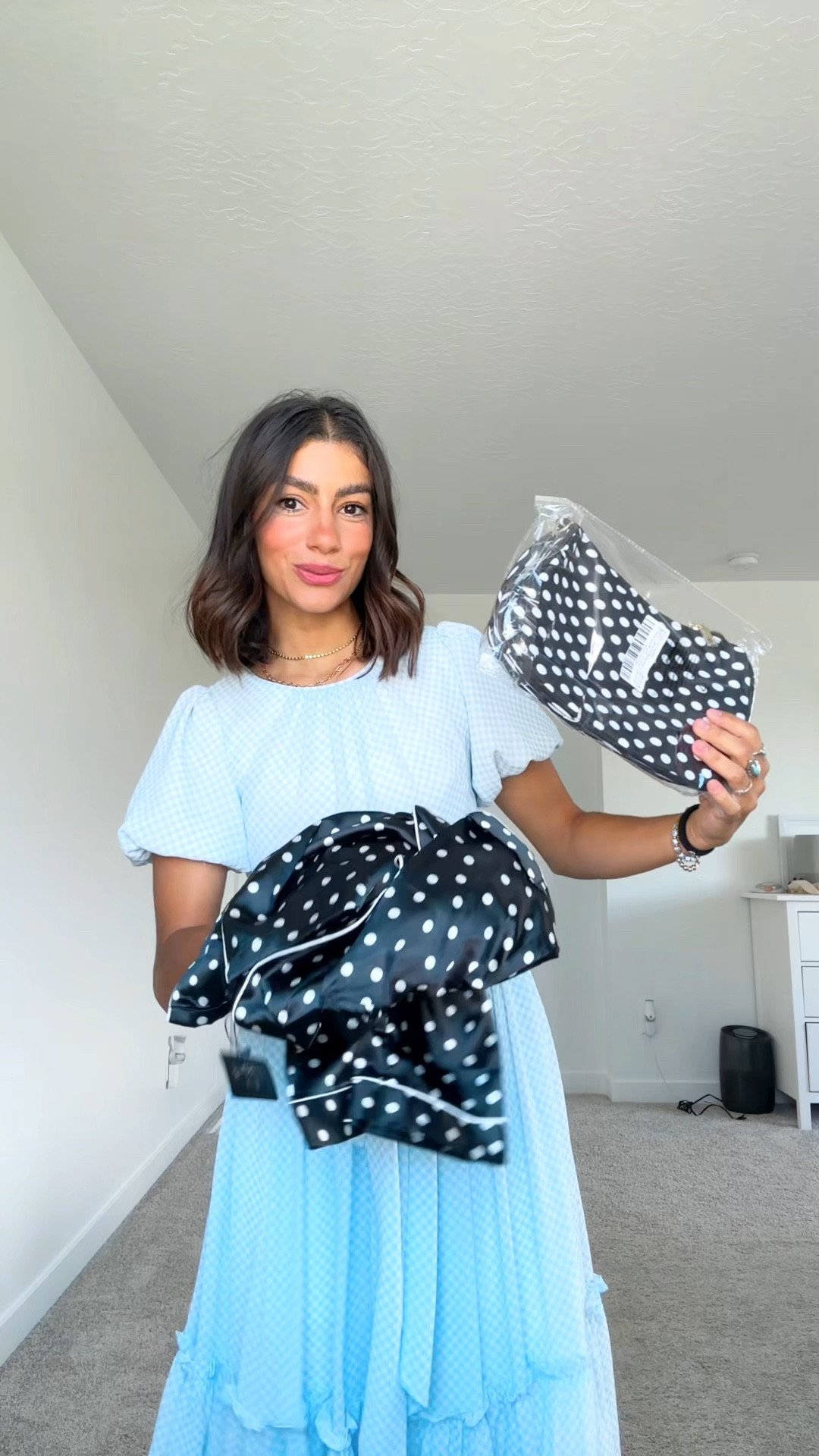 fancy, to casual, to comfy - modest polkadot outfits that I’m obsessed with 🖤🤍 Comment LINK and I’ll send you some cute options like these ones from the video! #utahmom #lds #garmentfriendly #modestoutfit #modestandcute #utahgirls #modestandtrendy #affordablefashion #modestootd #modestoutfitideas #polkadot #trend #modestfashıon #christian 