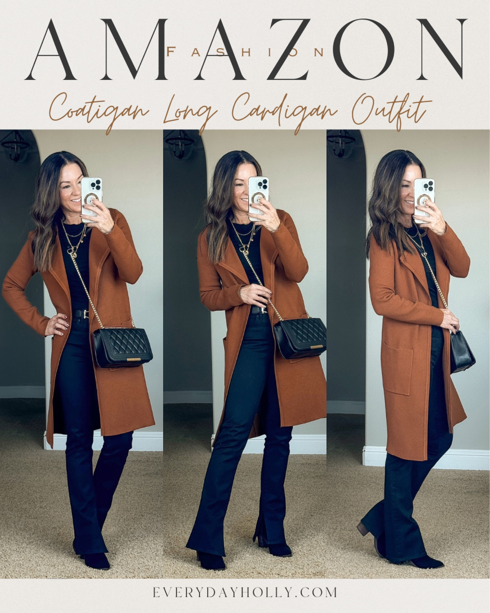 Sale alert on this viral must have Amazon Long Cardigan Coatigan outfit size XS, fall outfit idea, quilted purse crossbody ba, teacher outfit, mom style, over 40 petite style , i linked similar black booties.
Express skyscraper, black jeans  0 short. Come in petite, regular, and long. Save 20% on bracelets code Holly20.

#LTKover40 #LTKsalealert #LTKfindsunder50