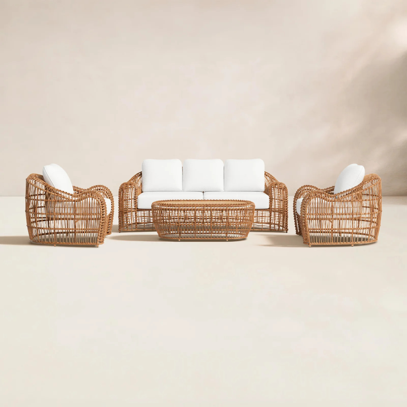 Joss & Main Alyshia 4 Piece Sofa Seating Group with Sunbrella Cushions & Reviews | Joss & Main | Joss & Main
