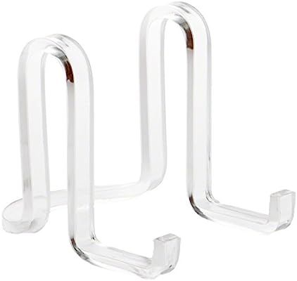 Plymor Clear Acrylic Ribbon-Style Display Easel, 4.25" H x 3.75" W x 5.25" D | Amazon (US)