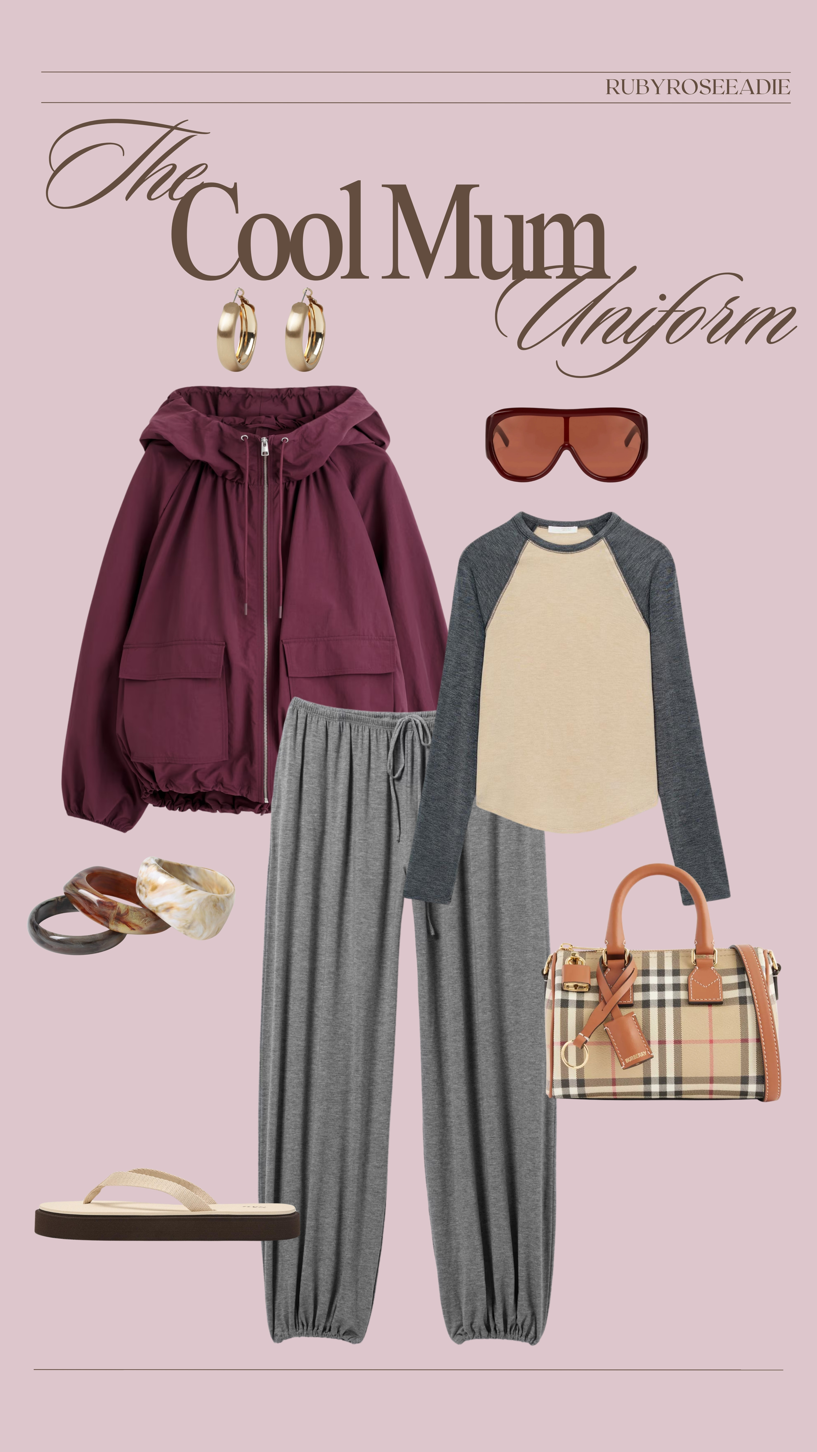 The Cool Mum Uniform ⭐️

Baseball t shirt, track jacket, bomber jacket, waterproof jacket, spring jacket, balloon trousers, soft trousers, designer bag, burberry, flip flops, spring outfit, summer outfit 

 #LTKuk #LTKspring #LTKsummer