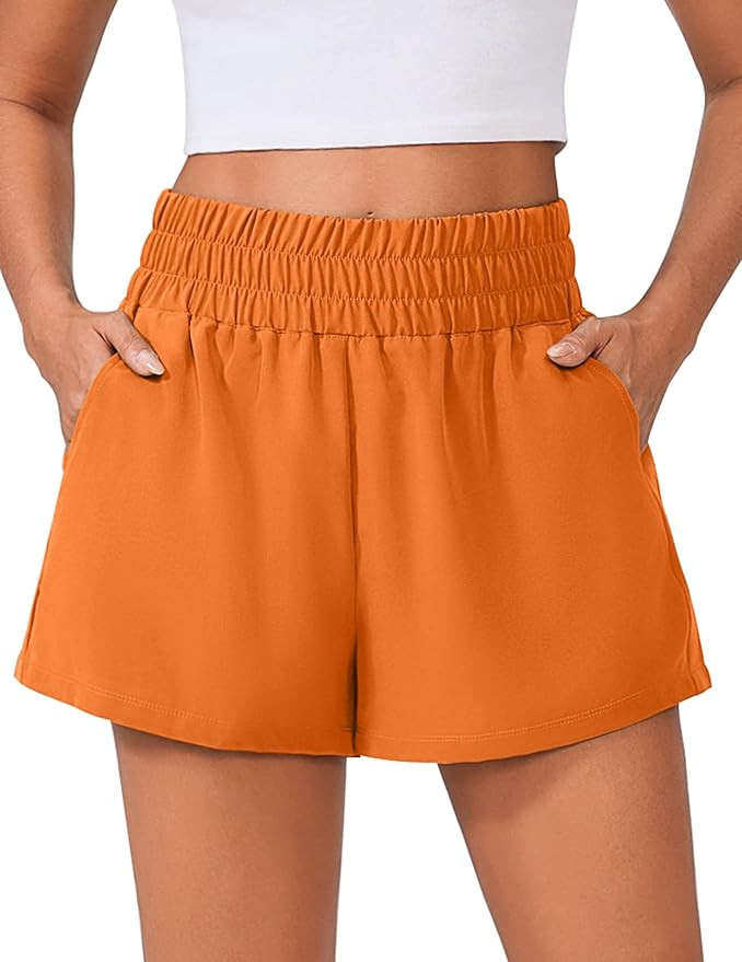 PINSPARK Womens 3" High Waisted Athletic Running Shorts Breathable Quick Dry Linerless Gym Workou... | Amazon (US)