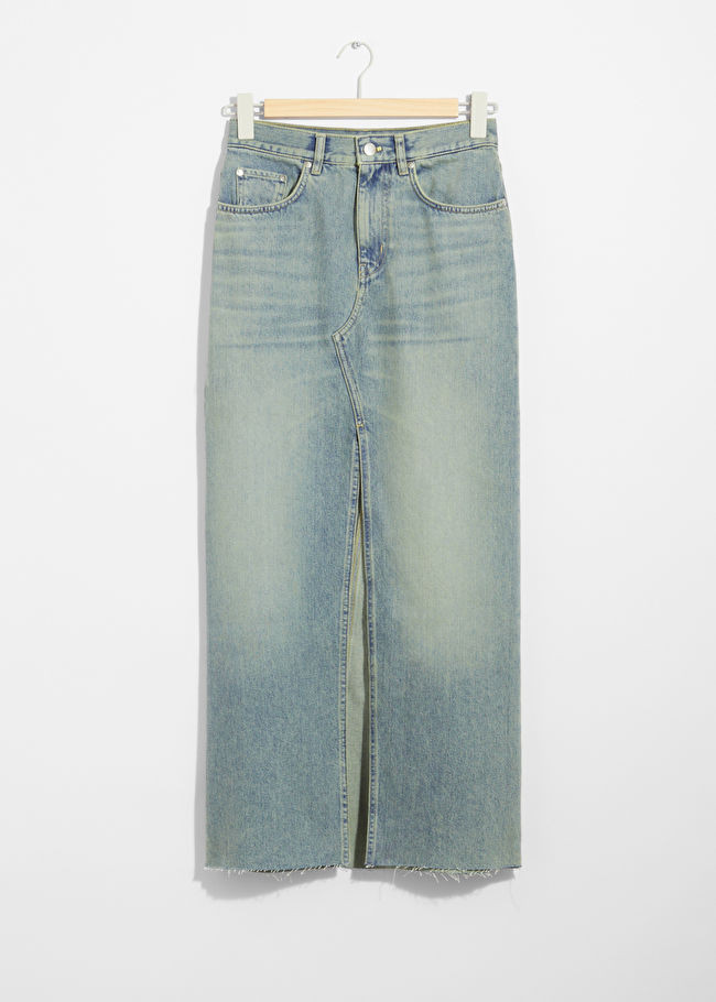 Front-Slit Denim Midi Skirt | & Other Stories - US