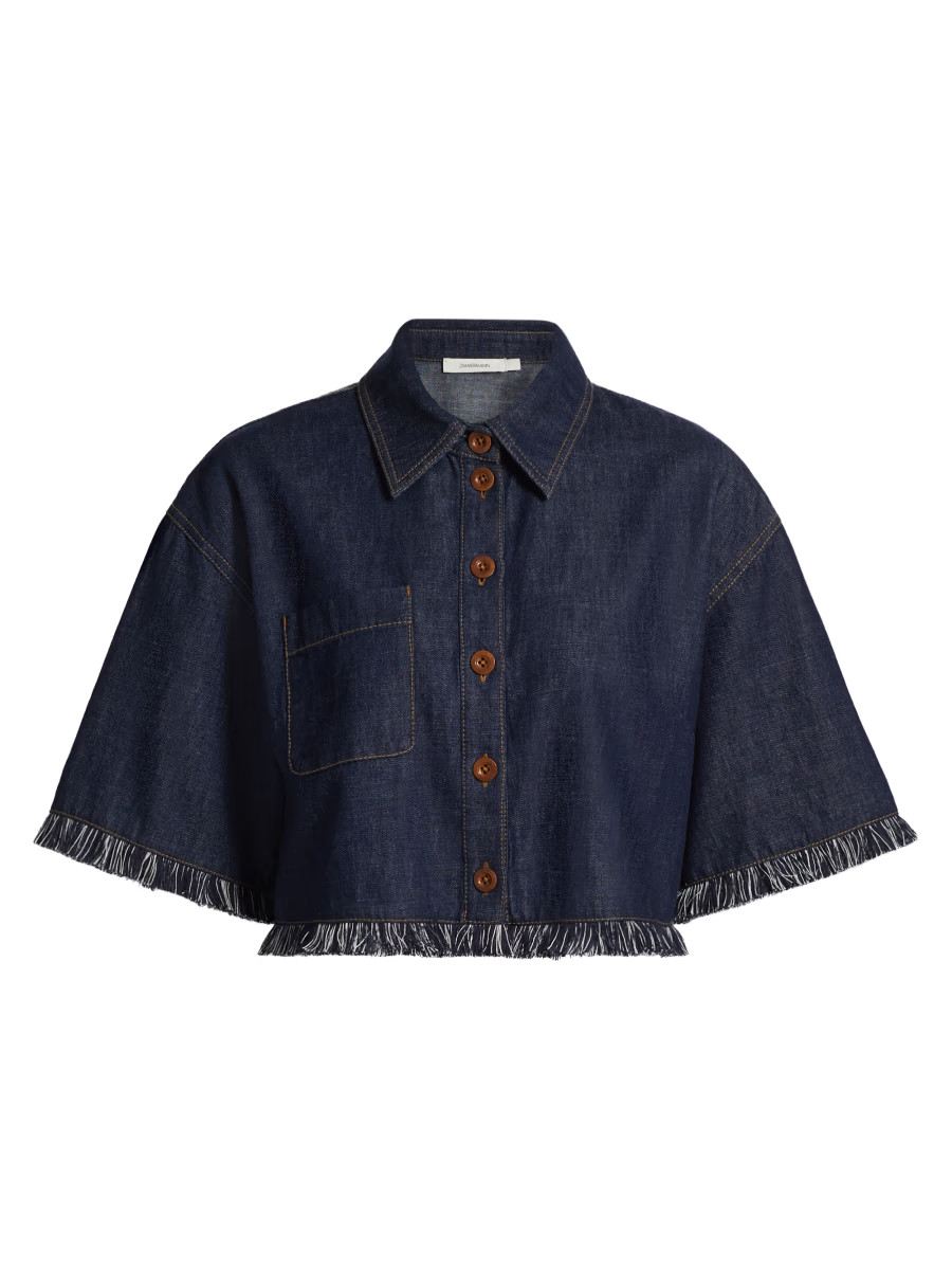 Rhiannon Fringe Denim Shirt | Saks Fifth Avenue