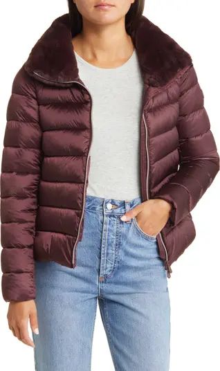 Save The Duck Mei Faux Fur Collar Puffer Jacket | Nordstrom | Nordstrom