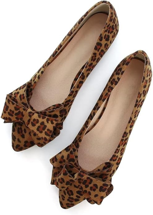 TN TANGNEST Women Fashion Bowknot Flats Comfort Pointed Toe Dress Shoes | Amazon (US)
