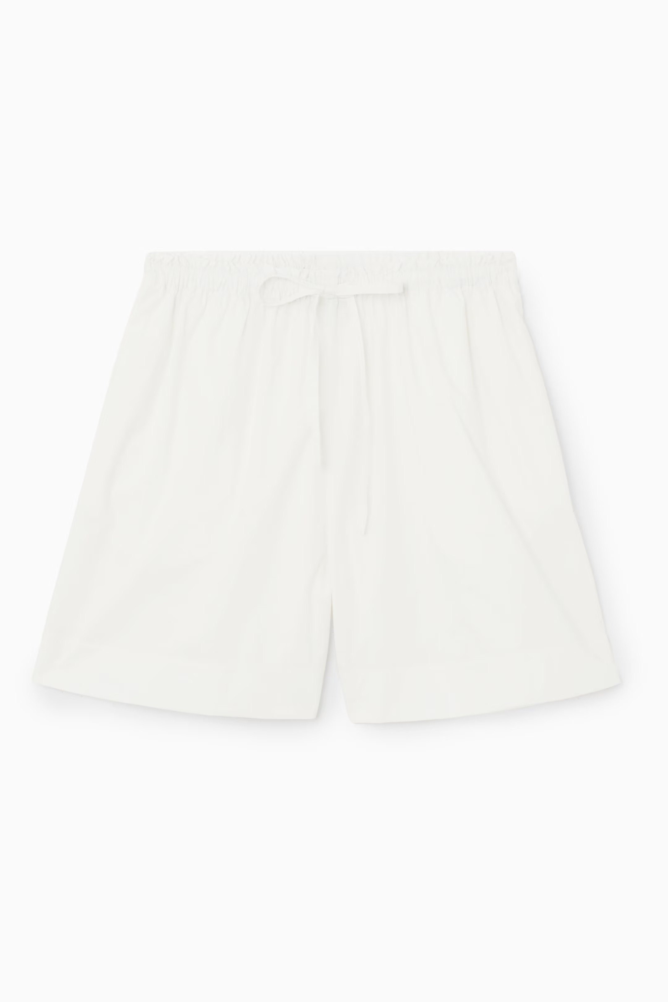 GATHERED DRAWSTRING SHORTS - WHITE | COS UK