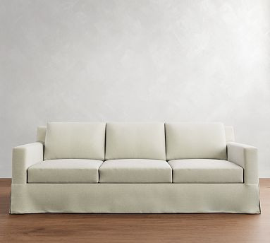 York Square Arm Slipcovered Sofa (60" - 108") | Pottery Barn (US)