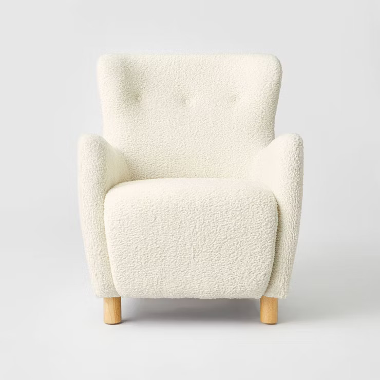 Kessler Wingback Accent Chair Cream Sherpa - Threshold™ designed with Studio McGee | Target
