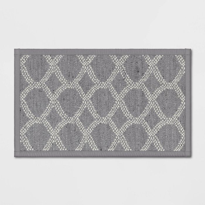 34"x20" Flat Weave Kitchen Rug Gray - Threshold™ | Target