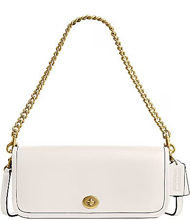 COACH The Coach Originals Dinky 1974 Gold Chain Strap Shoulder Bag - Chalk | Dillard's