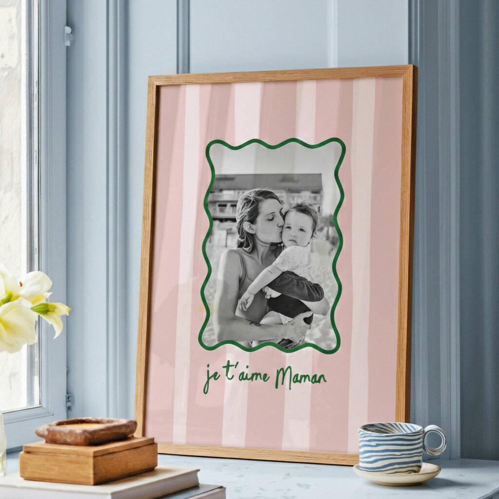 Je T'aime Maman Personalised Photographic Print For Mum | Not On The High Street
